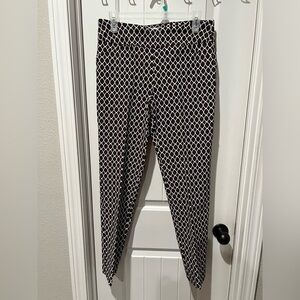 Charter Club classic fit Brown and White Geometric Pants